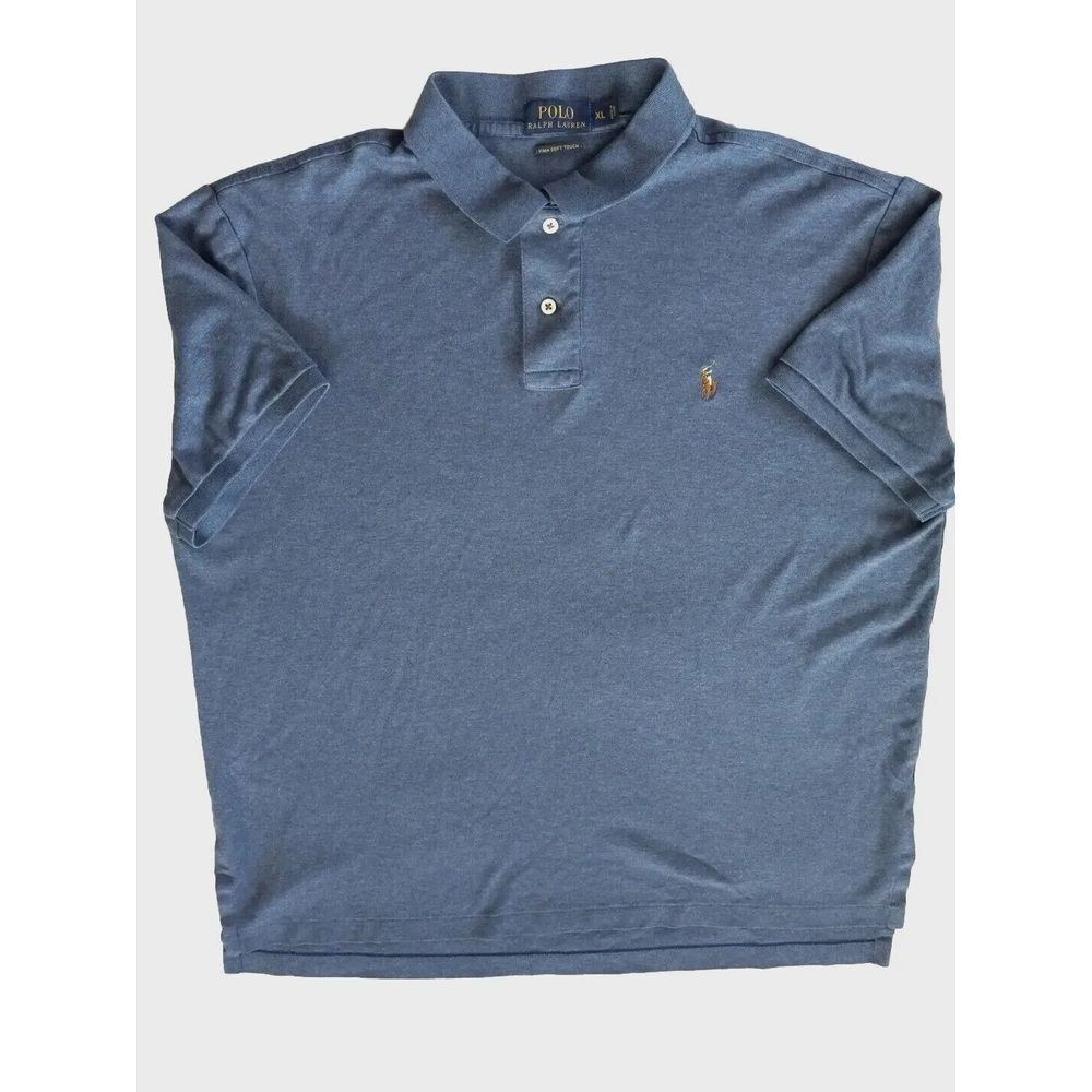 Polo Ralph‎ Lauren Men's Button Up Polo XL New Label Pima Soft Touch Modal Blue